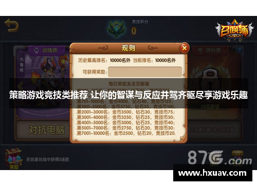 策略游戏竞技类推荐 让你的智谋与反应并驾齐驱尽享游戏乐趣